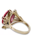 Ring Vintage Schmuck Rubinrot 14 Karat Gelbgold vrc015y
